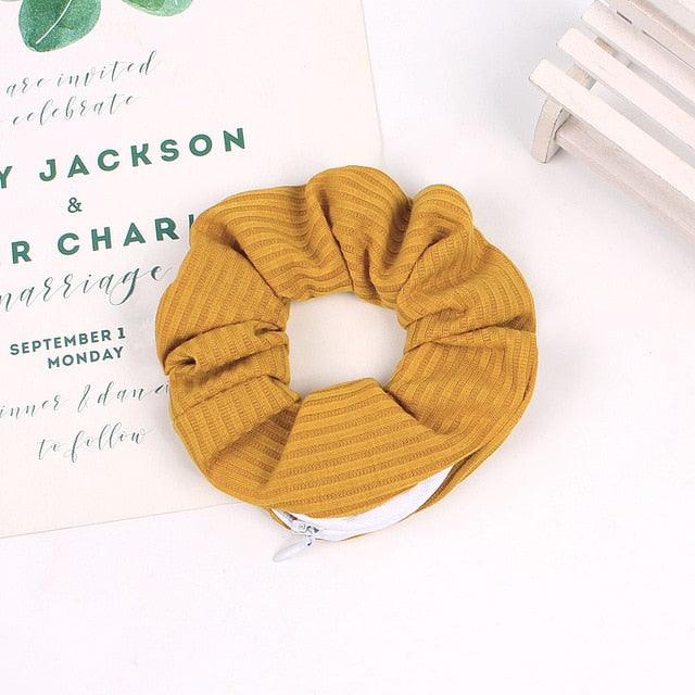 Fashion New Retro Zipper Large Elastic Hair Band - Hair Accessories (1U88)