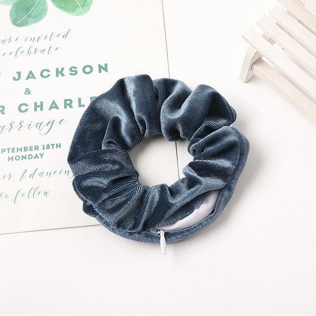 Fashion New Retro Zipper Large Elastic Hair Band - Hair Accessories (1U88)