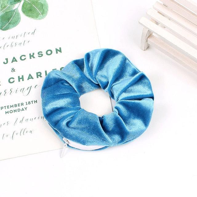 Fashion New Retro Zipper Large Elastic Hair Band - Hair Accessories (1U88)