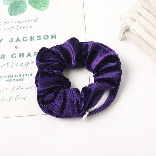 Fashion New Retro Zipper Large Elastic Hair Band - Hair Accessories (1U88)