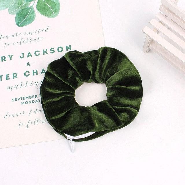 Fashion New Retro Zipper Large Elastic Hair Band - Hair Accessories (1U88)