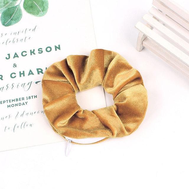 Fashion New Retro Zipper Large Elastic Hair Band - Hair Accessories (1U88)