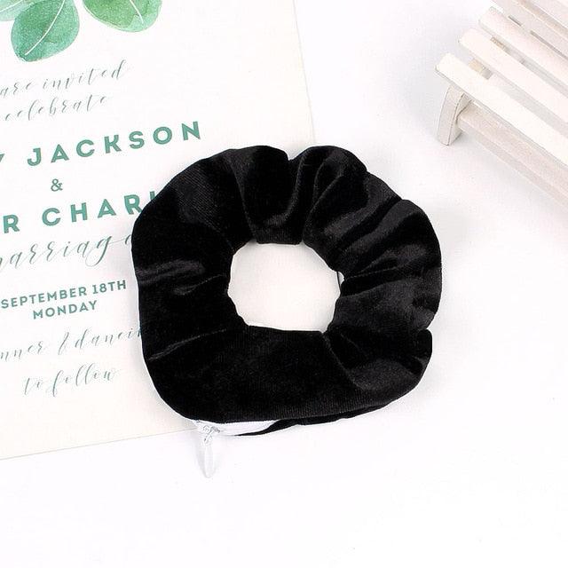 Fashion New Retro Zipper Large Elastic Hair Band - Hair Accessories (1U88)