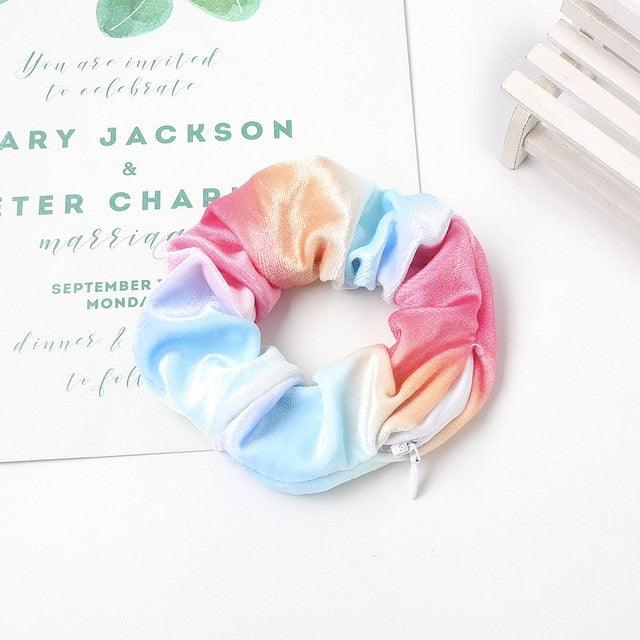 Fashion New Retro Zipper Large Elastic Hair Band - Hair Accessories (1U88)
