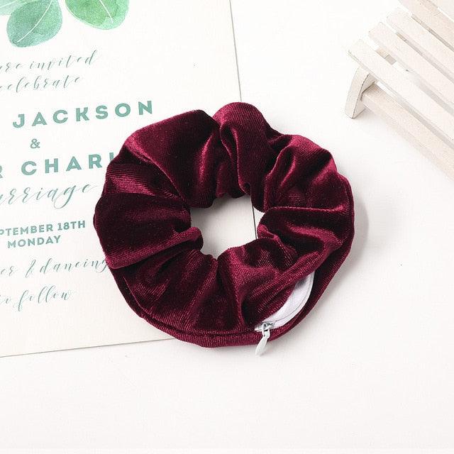 Fashion New Retro Zipper Large Elastic Hair Band - Hair Accessories (1U88)