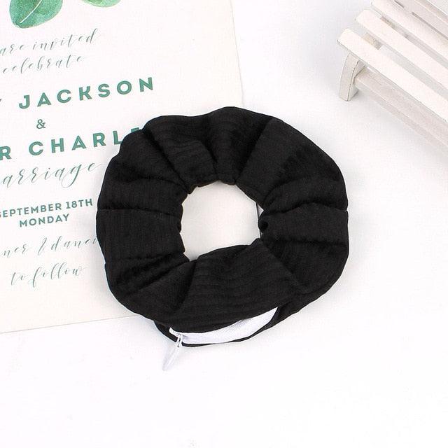 Fashion New Retro Zipper Large Elastic Hair Band - Hair Accessories (1U88)