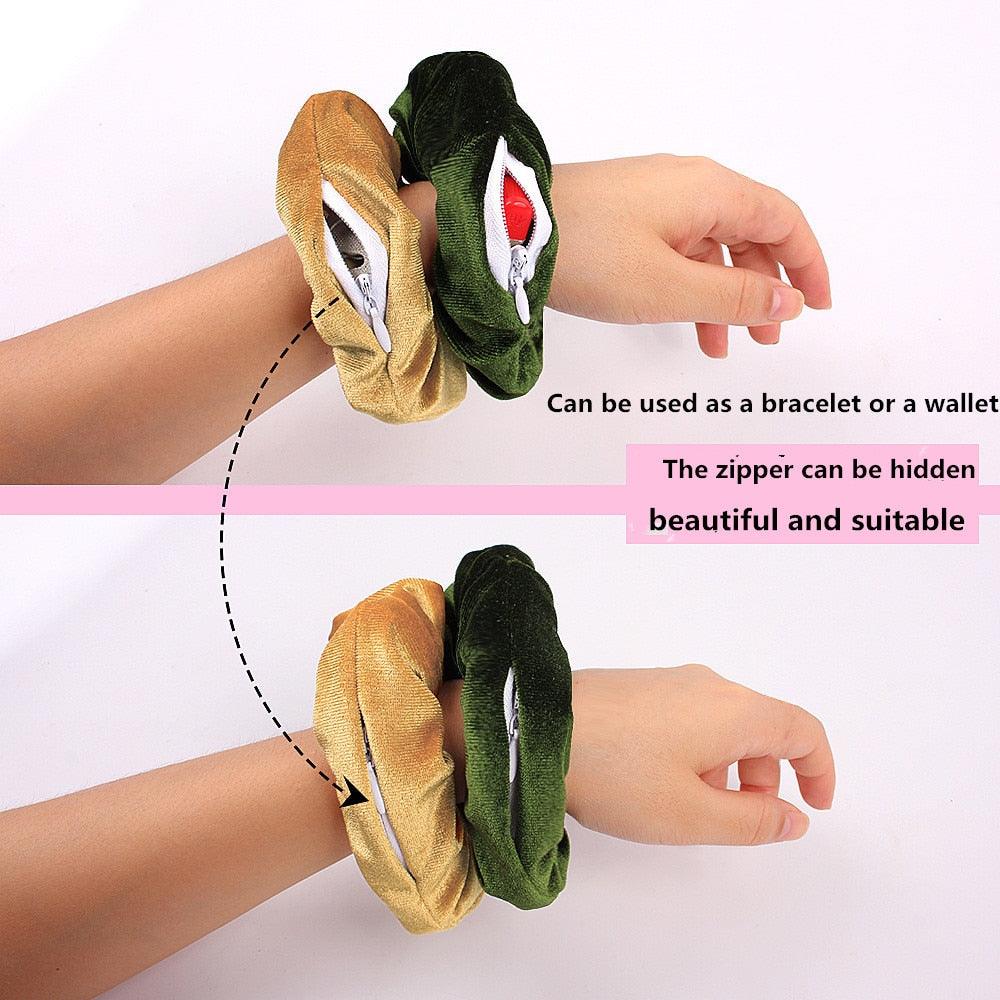 Fashion New Retro Zipper Large Elastic Hair Band - Hair Accessories (1U88)