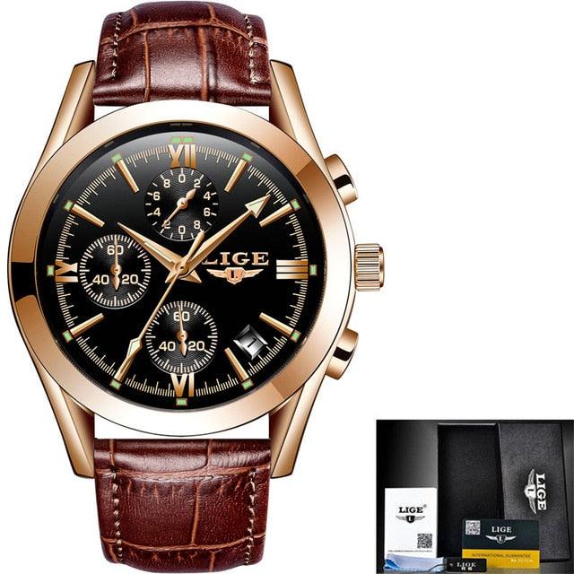 New Fashion Men's Watches - Top Brand Luxury Military Quartz Watch - Premium Leather Waterproof (MA9)(F84)