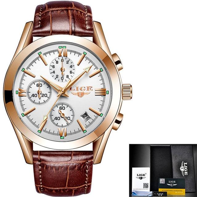 New Fashion Men's Watches - Top Brand Luxury Military Quartz Watch - Premium Leather Waterproof (MA9)(F84)
