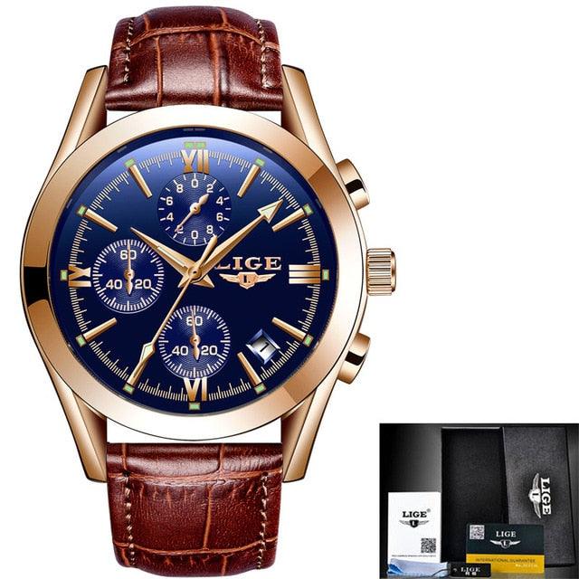 New Fashion Men's Watches - Top Brand Luxury Military Quartz Watch - Premium Leather Waterproof (MA9)(F84)