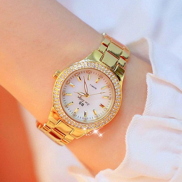Ladies Wrist Watches - Dress Women Crystal Diamond Watches - Stainless Steel (D82)(9WH3)(9WH1)