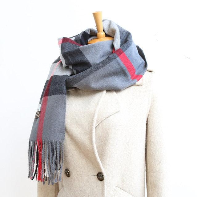 Luxury Great Plaid Scarves - Women's Winter Warm Plaid Thick Scarf (WH9)(F87)