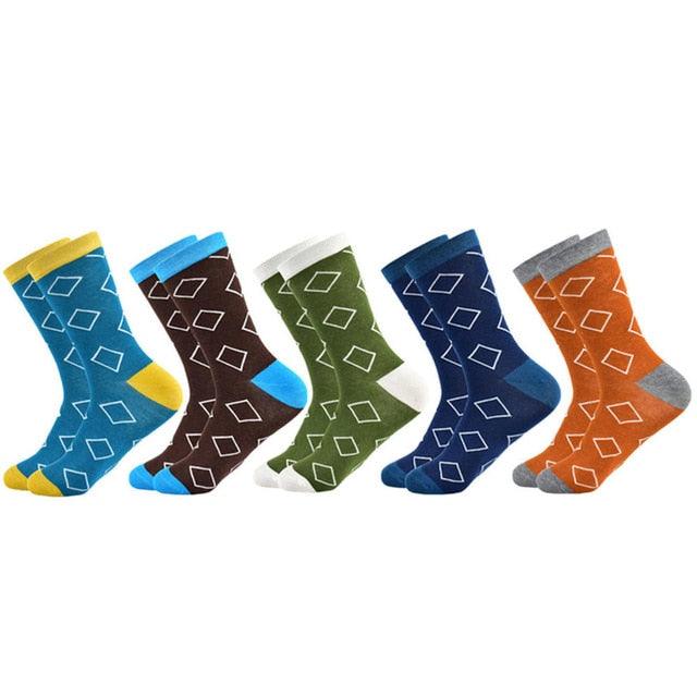 Men's Socks - Fashion Color Striped Design Style Cotton Socks (TG8)(T6G)(F92)