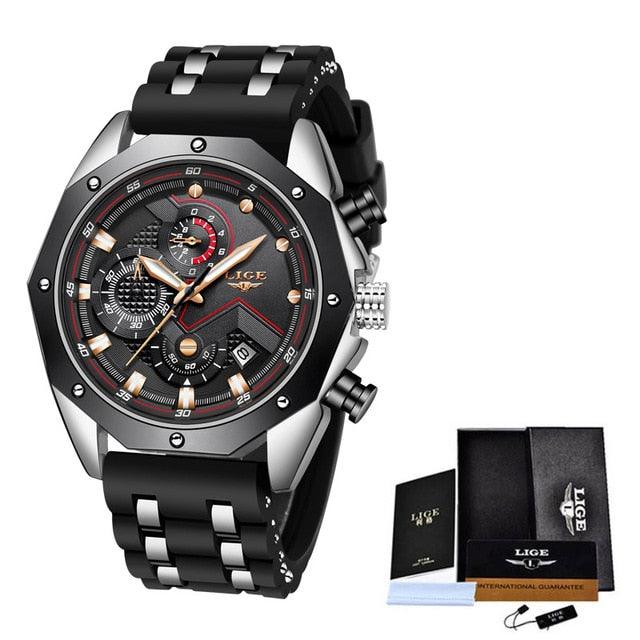Men's Watches - Luxury Quartz Watch Men Silicone Military 30ATM Waterproof Sport Wristwatch (2MA1)