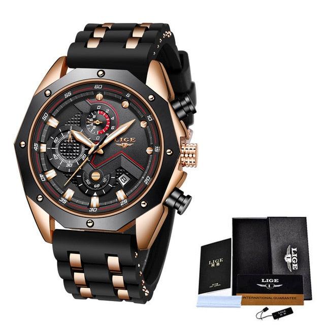Men's Watches - Luxury Quartz Watch Men Silicone Military 30ATM Waterproof Sport Wristwatch (2MA1)