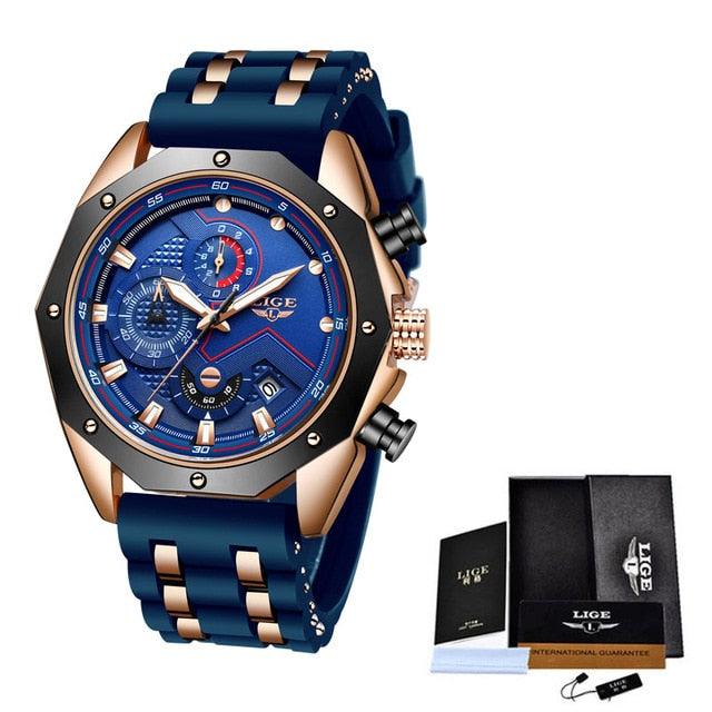Men's Watches - Luxury Quartz Watch Men Silicone Military 30ATM Waterproof Sport Wristwatch (2MA1)