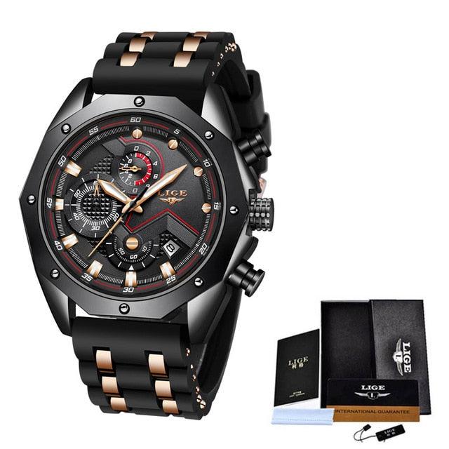 Men's Watches - Luxury Quartz Watch Men Silicone Military 30ATM Waterproof Sport Wristwatch (2MA1)