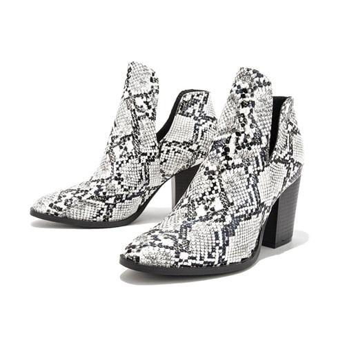 Cute Western Cowboy Boots - Animal Snake pattern PU Leather -(D38)(D36)(BB1)(BB2)(CD)(WO4)