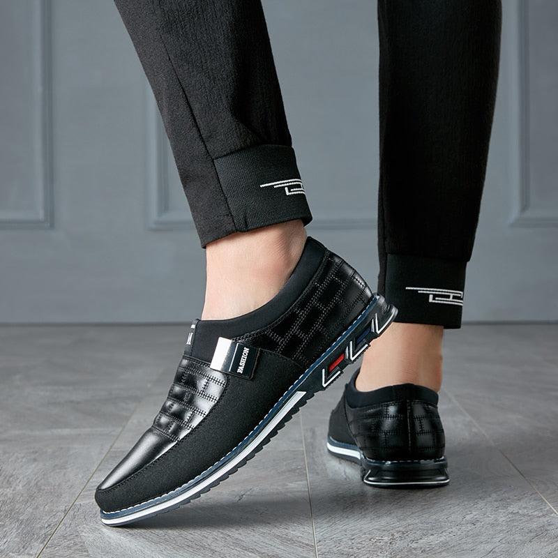 New Autumn Leather Men's Shoes - Fashion Casual Moccasins Slip-On Loafers Shoes (MSC2)(MSC4)(MSC1)(F12)