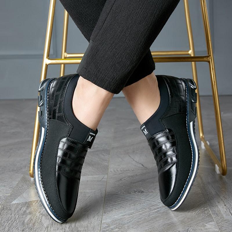New Autumn Leather Men's Shoes - Fashion Casual Moccasins Slip-On Loafers Shoes (MSC2)(MSC4)(MSC1)(F12)