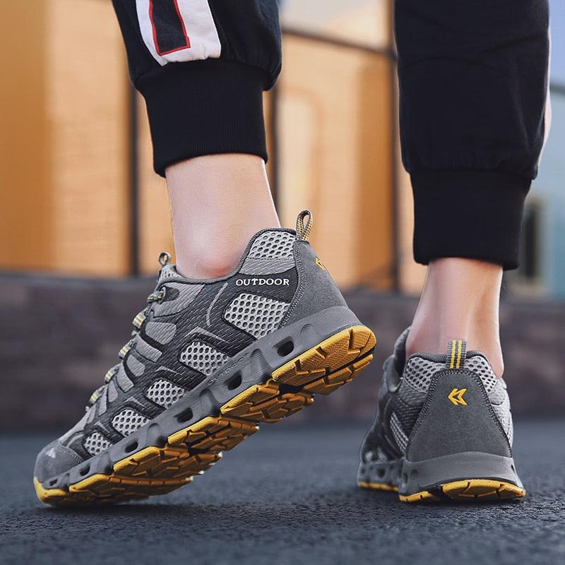 New Breathable Mesh Sneakers - Outdoor Flat Shoes - Comfortable Handmade Casual Shoes (MSC2A)(MSC7)(MSA1)