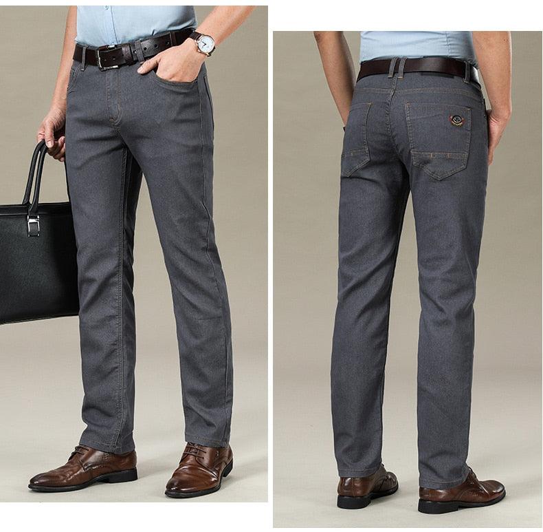 New Casual Cotton Slim Straight Jeans - Fashion Business Design Colorful Jeans - 6 Colors (D9)(TG2)(CC2)