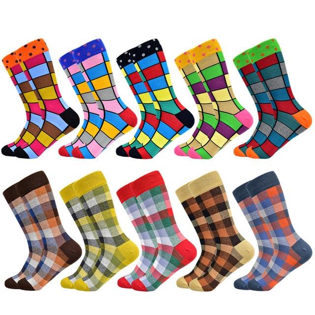 New Men's Socks - Casual Business Happy Fashion Design Men's Cotton Socks (TG9)(TG8)(T6G)(F92)