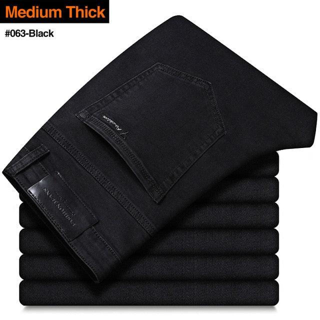 New Men's Stretch Regular Fit Jeans - Business Casual Classic Style Fashion Trousers (TG2)(F9)