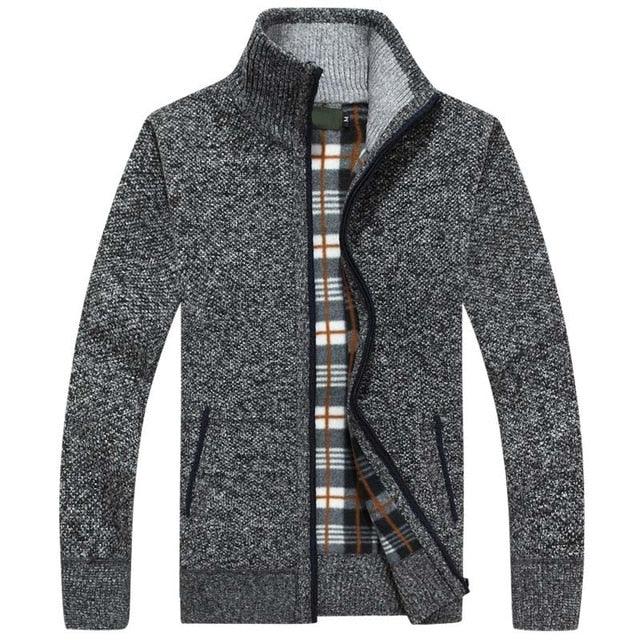 New Men's Sweaters Autumn Winter Warm Zipper Cardigan & Sweaters (TM6)(F100)