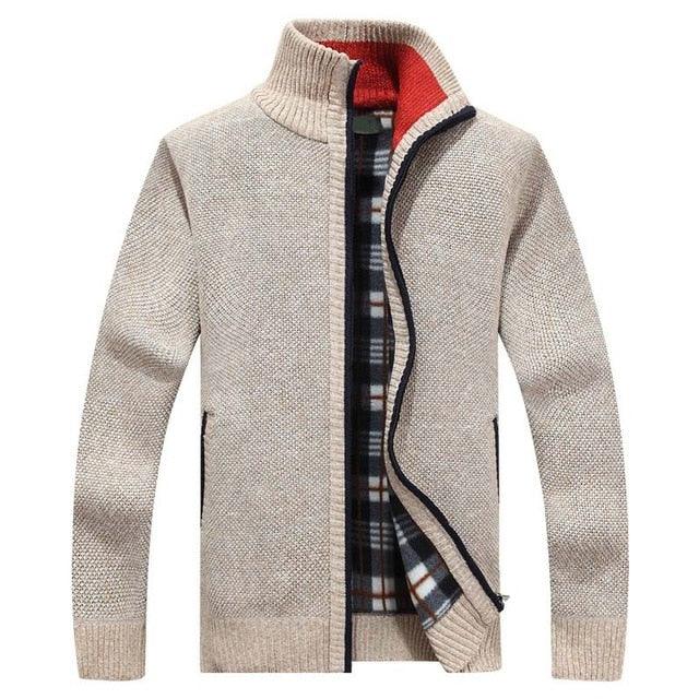 New Men's Sweaters Autumn Winter Warm Zipper Cardigan & Sweaters (TM6)(F100)