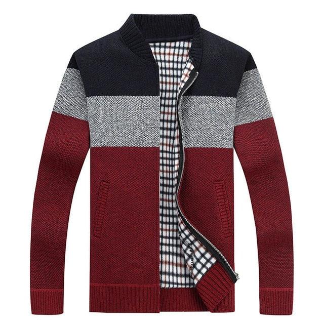 New Men's Sweaters Autumn Winter Warm Zipper Cardigan & Sweaters (TM6)(F100)