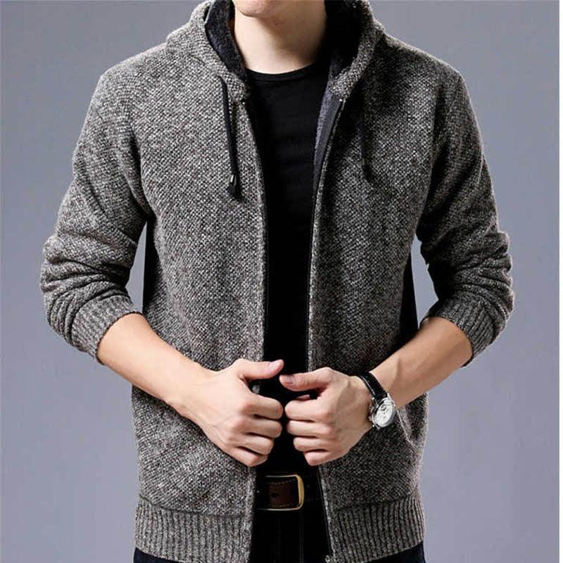 New Men's Sweaters Autumn Winter Warm Zipper Cardigan & Sweaters (TM6)(F100)