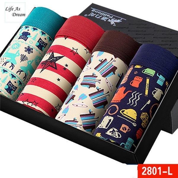 New Men's Underwear Boxers - Fashion printed Men Underpants Boxer Shorts (TG6)(F92)