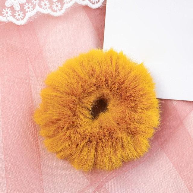 New Mink Fur Elastic Hair Rubber Bands - Ponytail Holder Hair Accessories (8WH1)1