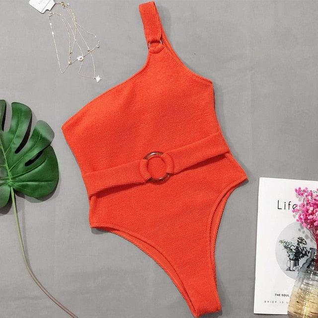 Trending New Sexy Leopard Swimwear - Tummy Cut Out One Piece Swimsuit - Female Tassel Bather Hollow Out Bathing Suit (TB8D)(F26)