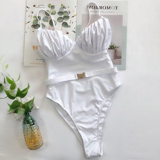Trending New Sexy Leopard Swimwear - Tummy Cut Out One Piece Swimsuit - Female Tassel Bather Hollow Out Bathing Suit (TB8D)(F26)