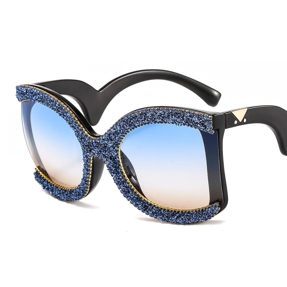 New Style Fashionable Women's Glasses - Rhinestone Frame Crystal Sunglasses (D44)(5WH1)