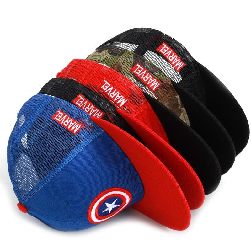 New Summer Baseball Cap Cartoon Captain America Snapback Cap (D17)(MA3)