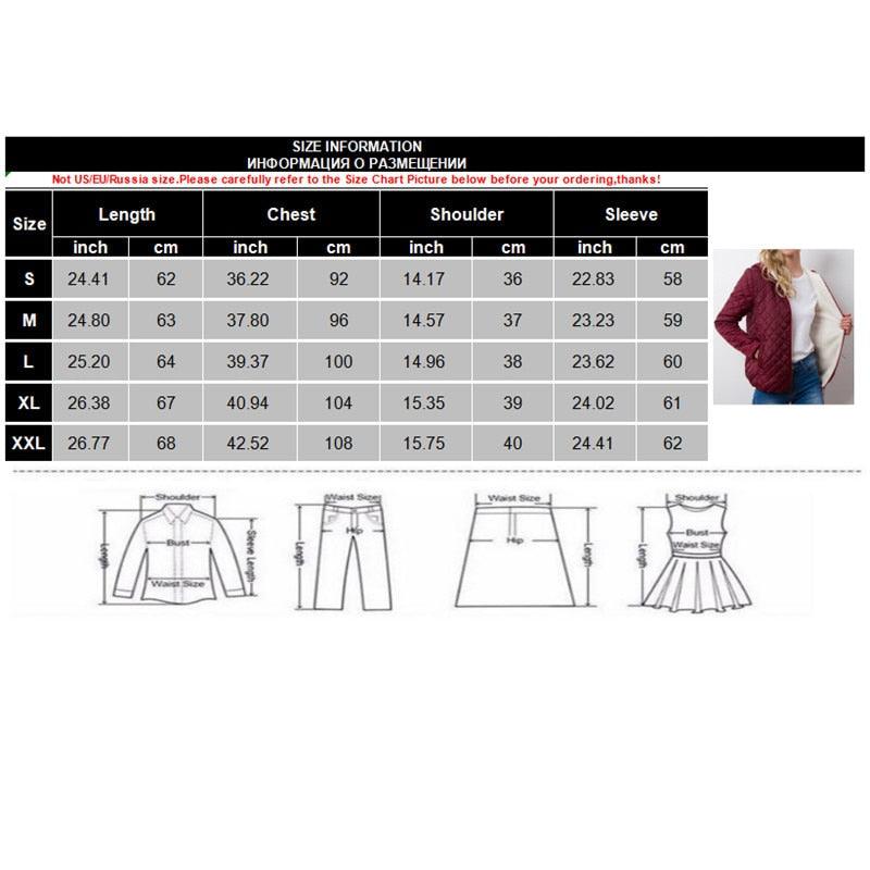 New Winter Parkas Basic Jacket Coats - Ladies Plus Velvet Lamb Hooded Coats - Long Sleeve Cotton Jacket (2U23)