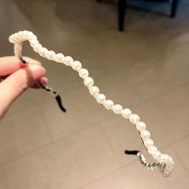 New Women Elegant Full Pearls Hairbands - Hair Hoops Holder Ornament Headwear (8WH1)1