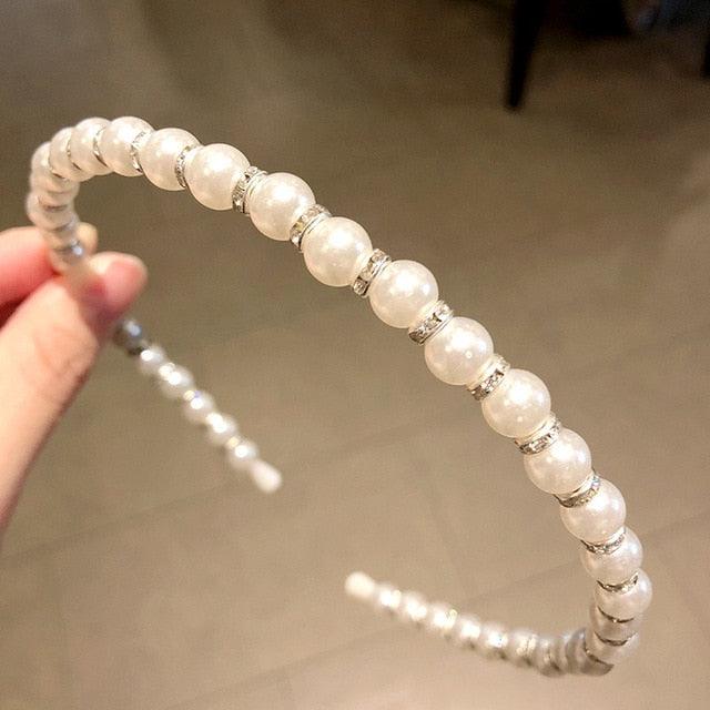 New Women Elegant Full Pearls Hairbands - Hair Hoops Holder Ornament Headwear (8WH1)1