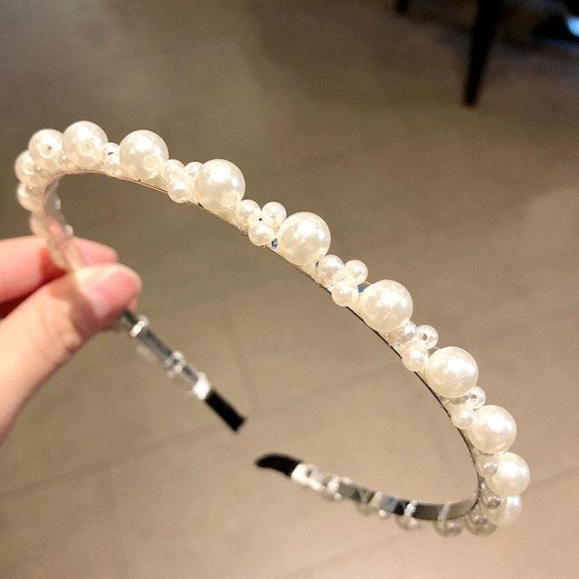 New Women Elegant Full Pearls Hairbands - Hair Hoops Holder Ornament Headwear (8WH1)1