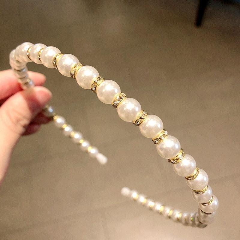 New Women Elegant Full Pearls Hairbands - Hair Hoops Holder Ornament Headwear (8WH1)1
