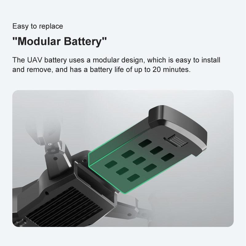 New drone KK6 RC Drone 4K HD Dual Camera 50X Times Zoom WIFI FPV Foldable Quadcopter One-click Return Kids Toys (MC2)(1U54)(1U46)