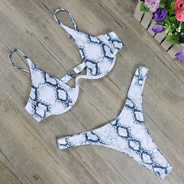 Trending New High Cut Thong Bathing Suit - High Waist Swimsuit - Solid Women Swimwear - Bikini Set (TB8D)(F26)