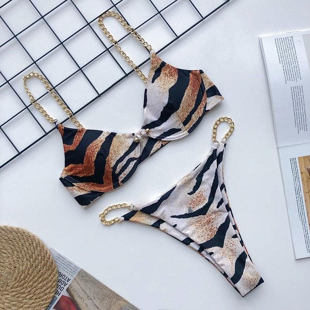 Trending New High Cut Thong Bathing Suit - High Waist Swimsuit - Solid Women Swimwear - Bikini Set (TB8D)(F26)