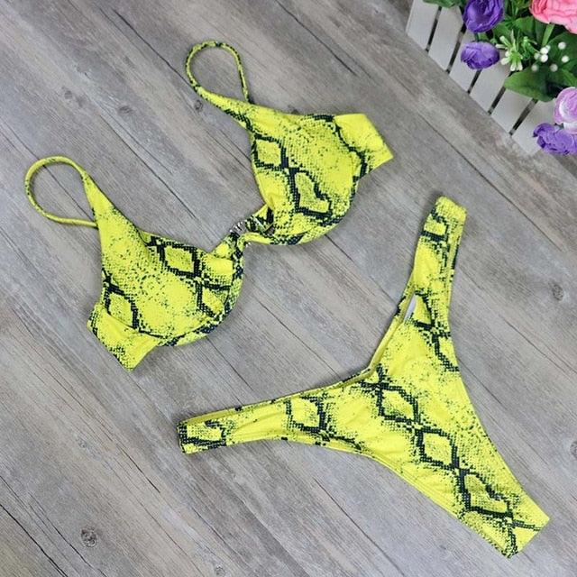 Trending New High Cut Thong Bathing Suit - High Waist Swimsuit - Solid Women Swimwear - Bikini Set (TB8D)(F26)