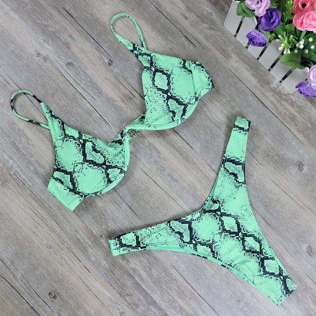 Trending New High Cut Thong Bathing Suit - High Waist Swimsuit - Solid Women Swimwear - Bikini Set (TB8D)(F26)