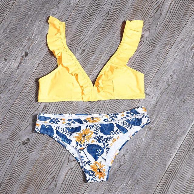 Gorgeous Sexy Ruffles Bikini - New Printed Swimwear - Two Piece Swimsuits - Women's Bathing Suit (TB8D)