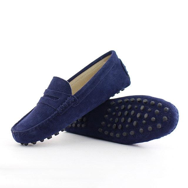 Nice Women 100% Genuine Leather Flat Shoes - Casual Loafers Slip On - Moccasins Lady Driving Shoes (FS)